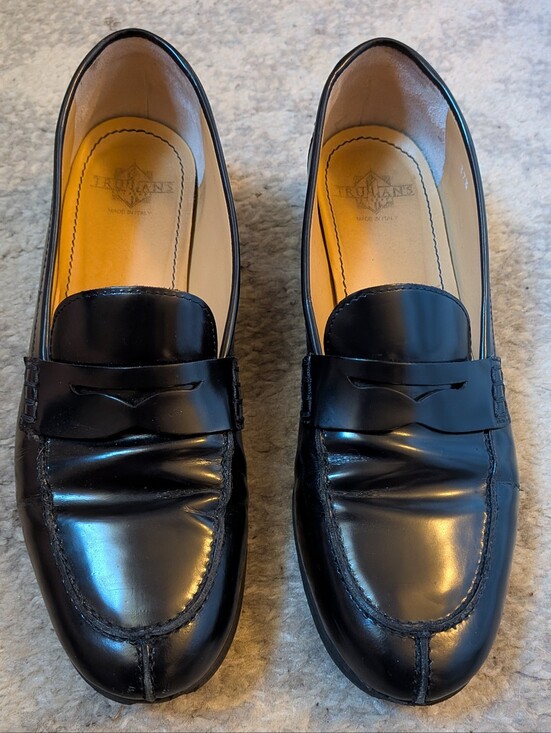Shoes - Italian Leather Navy Loafers